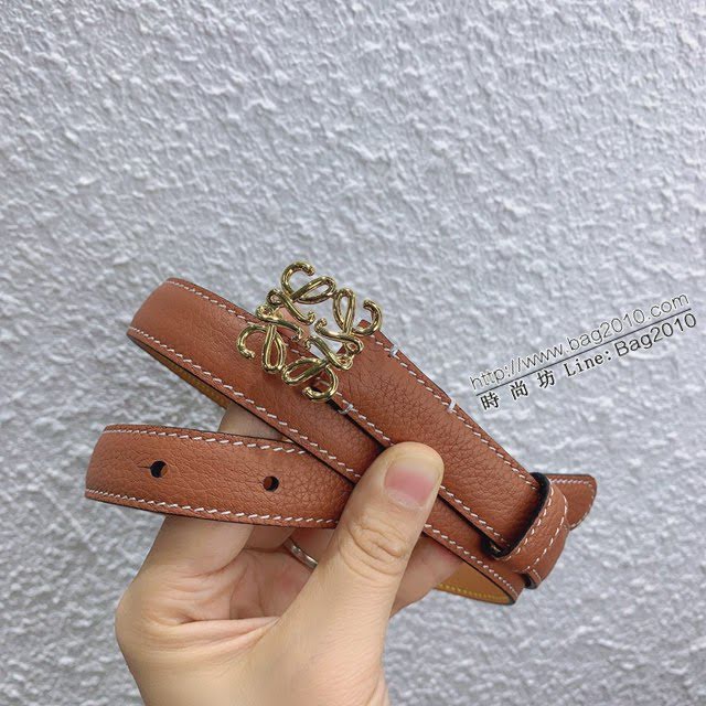 LOEWE女士皮帶 羅意威雙面用粒面小牛皮腰帶  jjp2158
